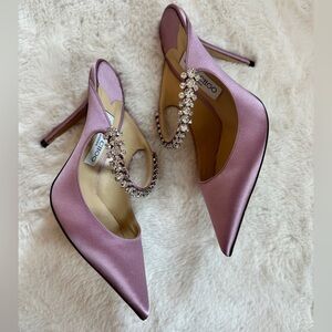 NEW Jimmy Choo Bing 100s - Lilac Satin Sz EU 38.5 (US 8)